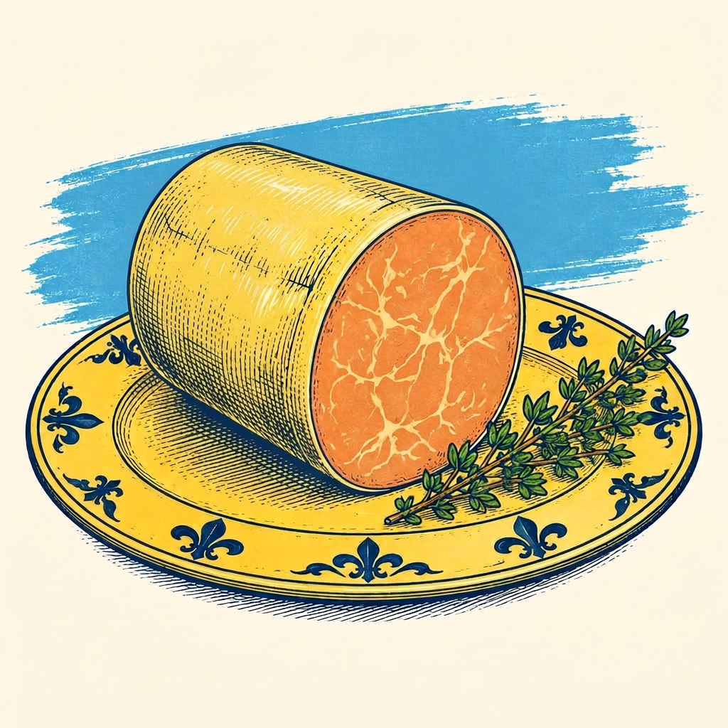 Illustration d'un boudin de foie gras de canard